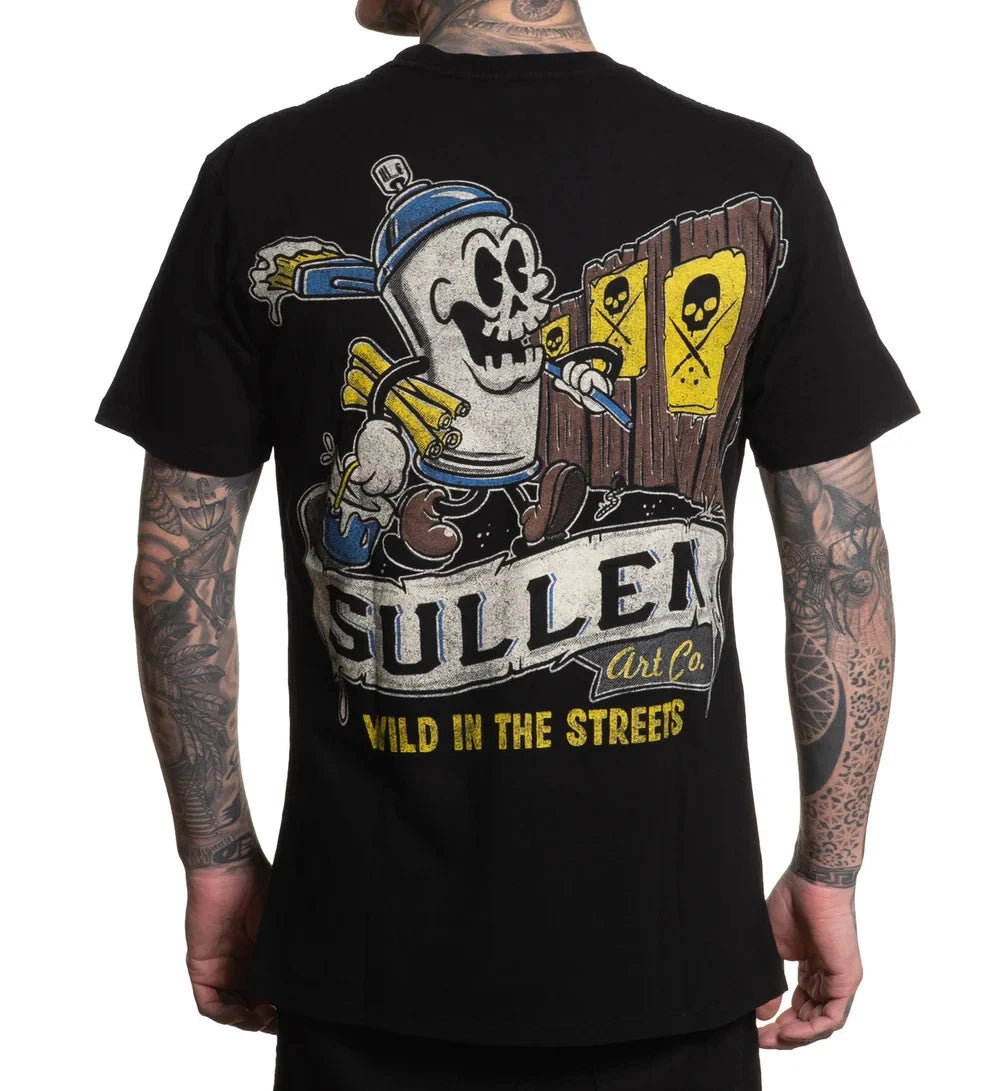 Sullen Art Collective True Artist Pin Up Tattoo Mens Premium Tee WILD IN STREETS