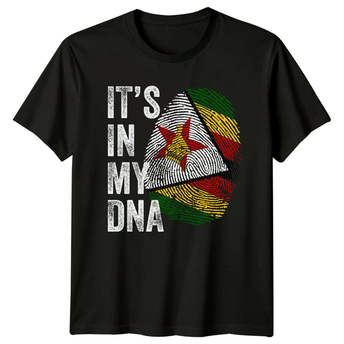 Zimbabwe Flag Its In My DNA Travel Mens T-Shirt Womens Graphic Tee Unisex Top