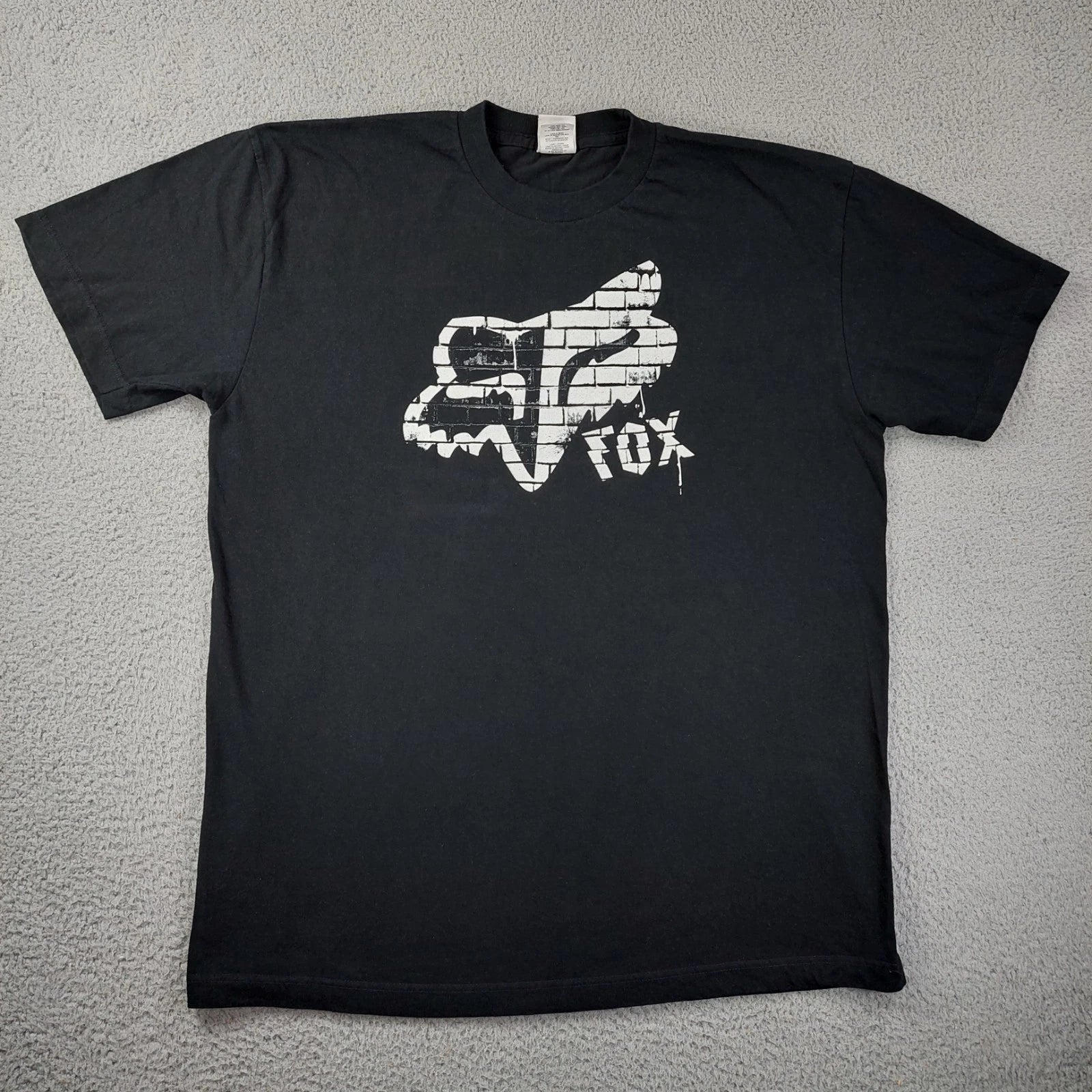 Vintage Y2k Fox Racing Logo T Shirt Men's Size XL Graffiti 2000s Grunge Skater
