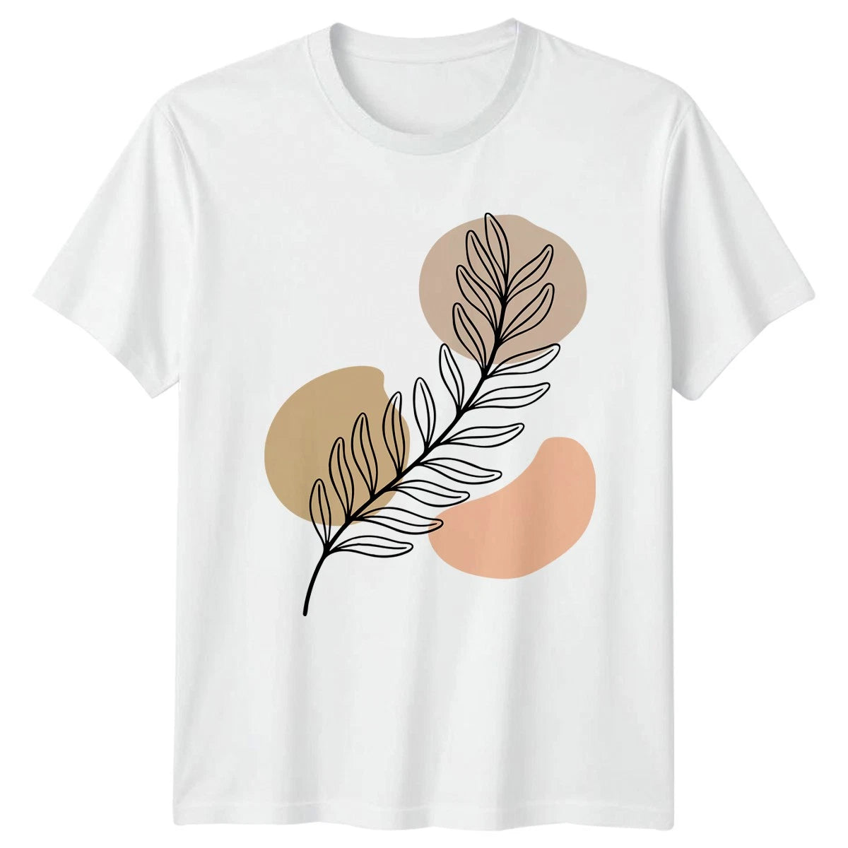 Botanical Leaf Abstract Art T-Shirt Minimalist Nature Lover Birthday Gift