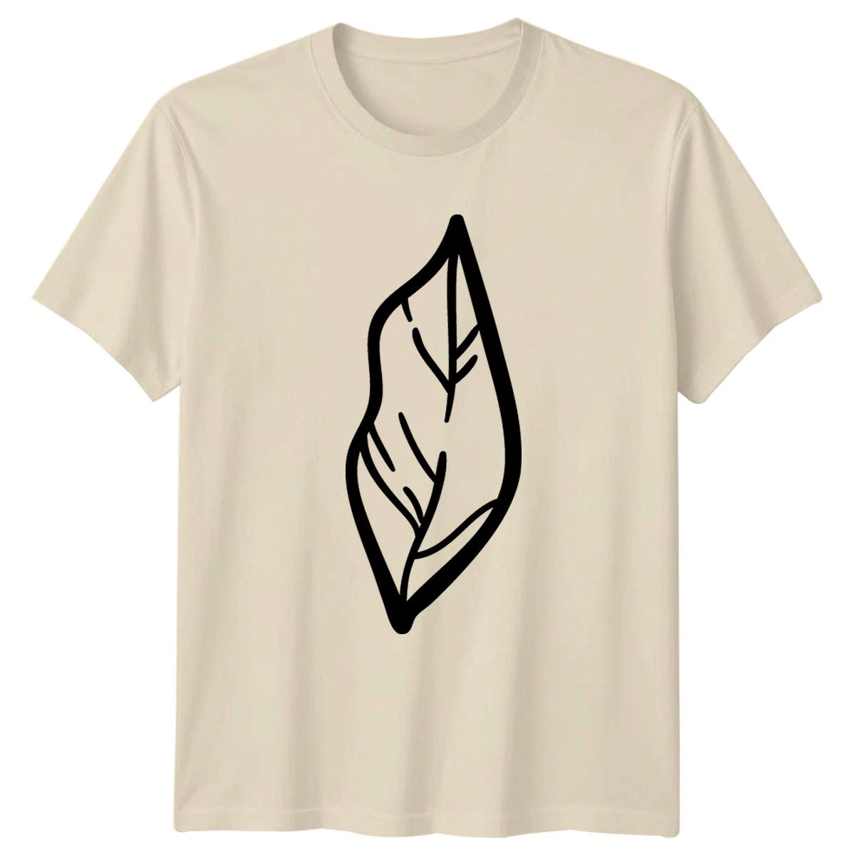 Minimalist Leaf Art Design T-Shirt Botanical Nature Birthday Gift