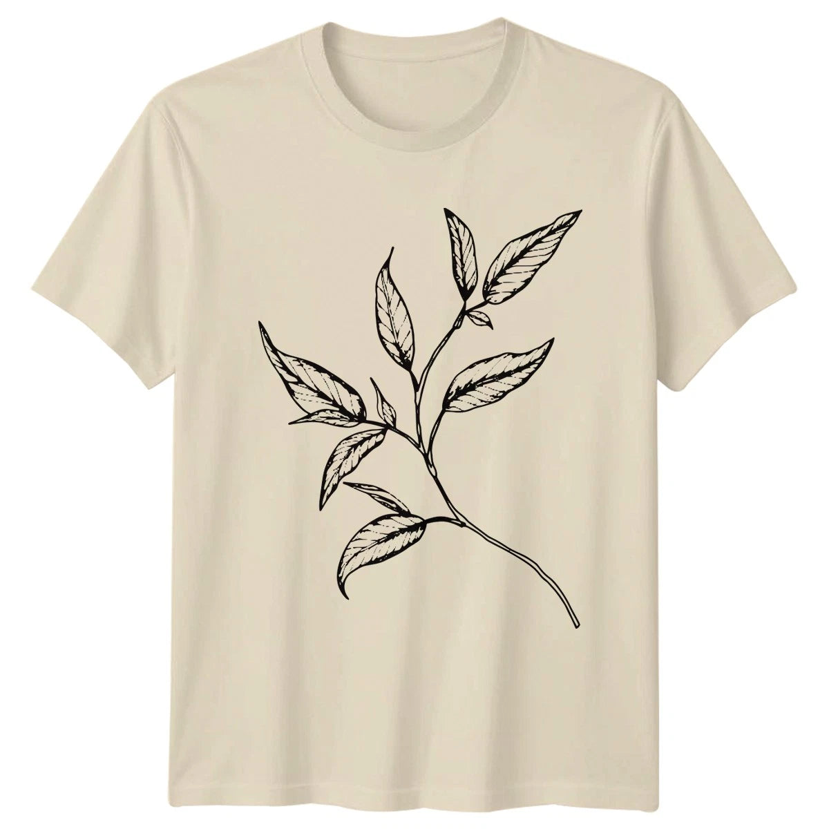 Botanical Nature Minimalist Design T-Shirt Plant Leaf Lover Nature