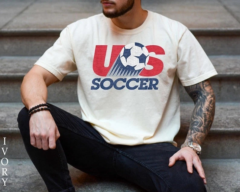 USA Soccer Retro Shirt, USA Soccer World Vintage Shirt, US Football Tee