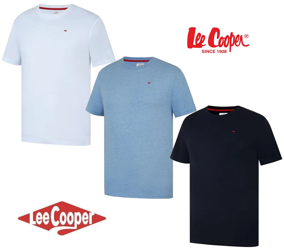 LEE COOPER MENS T-SHIRT COLLECTION 2025 ROUND NECK 100% COTTON S TO 3XL