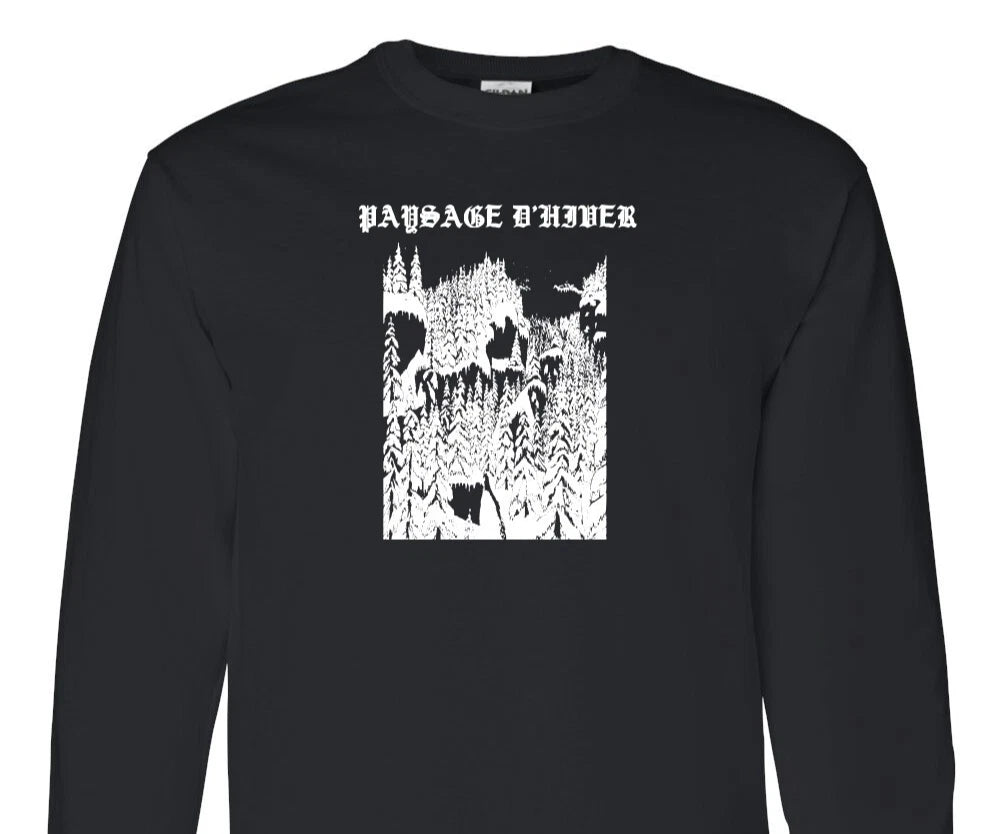 Paysage d'Hiver Long Sleeve T-Shirt black metal lamp of murmuur vargrav abigor