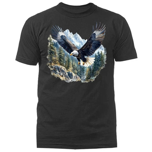 American Bald Eagle Mountain Wildlife Wilderness Nature T-shirt
