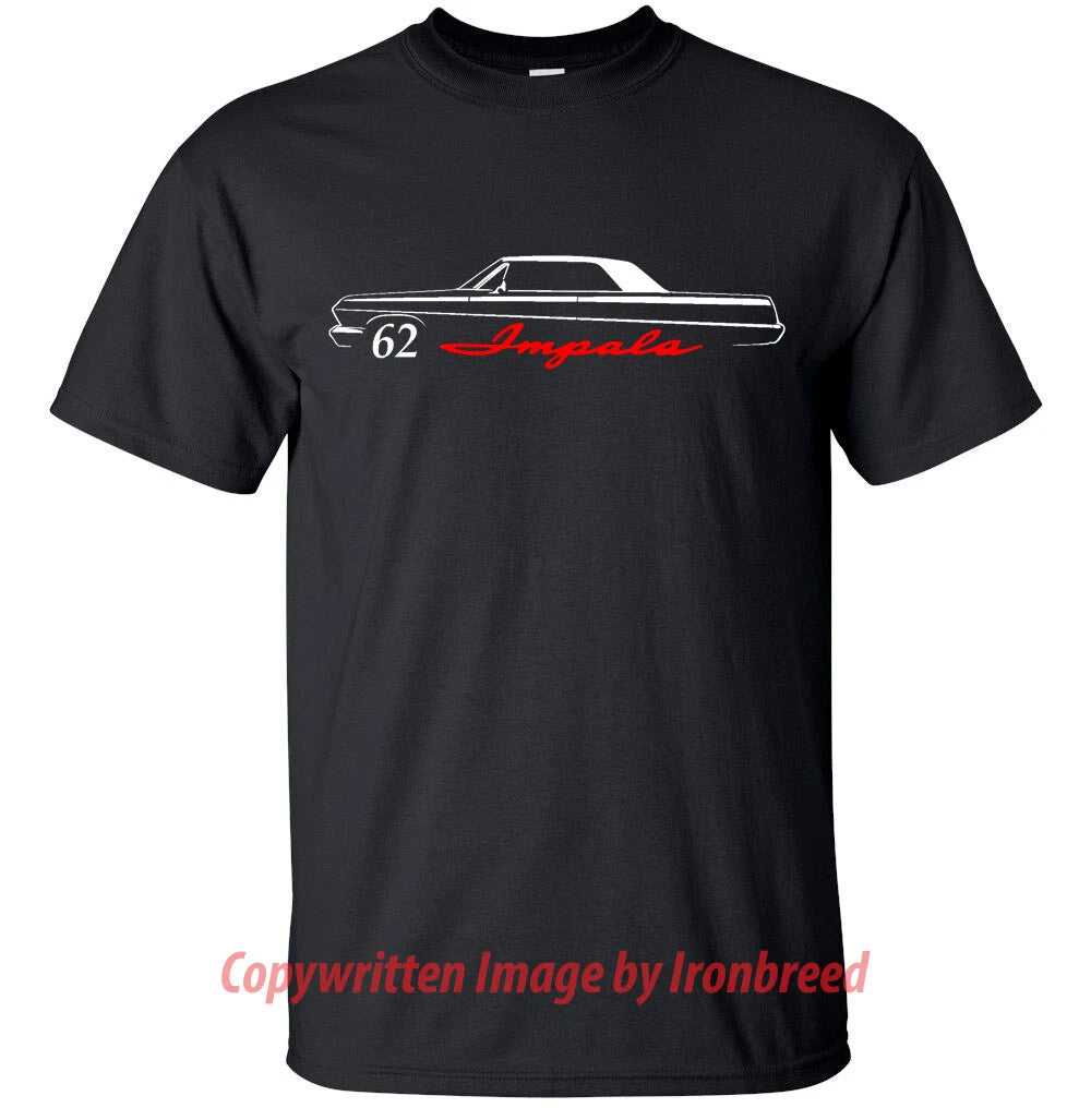 1962 62 Chevy Impala T-Shirt Classic Muscle Car Emblem Side Mouldings