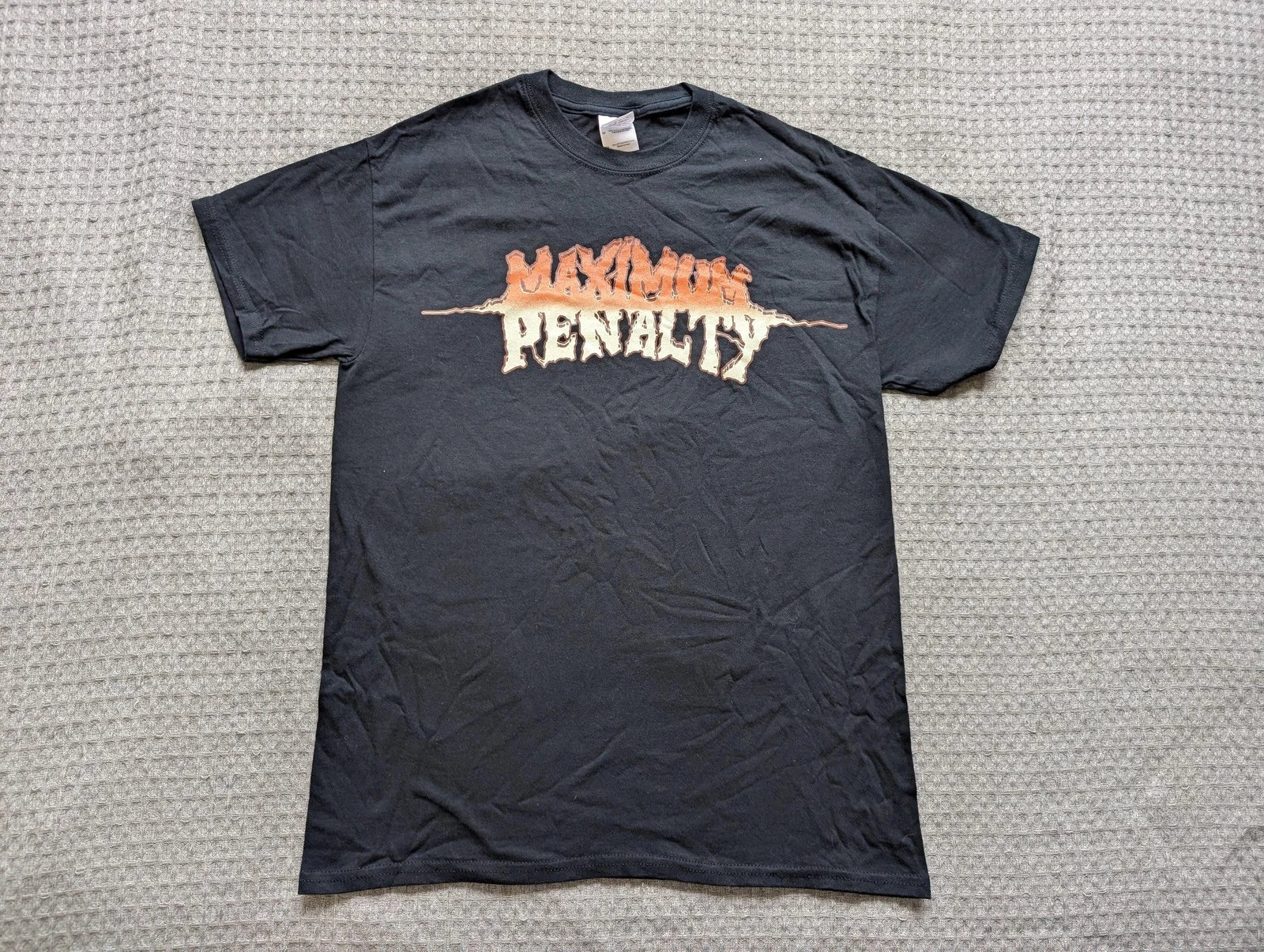 Maximum Penalty Shirt Mens Medium Black Hardcore NYHC Band Graphic Tee Gildan