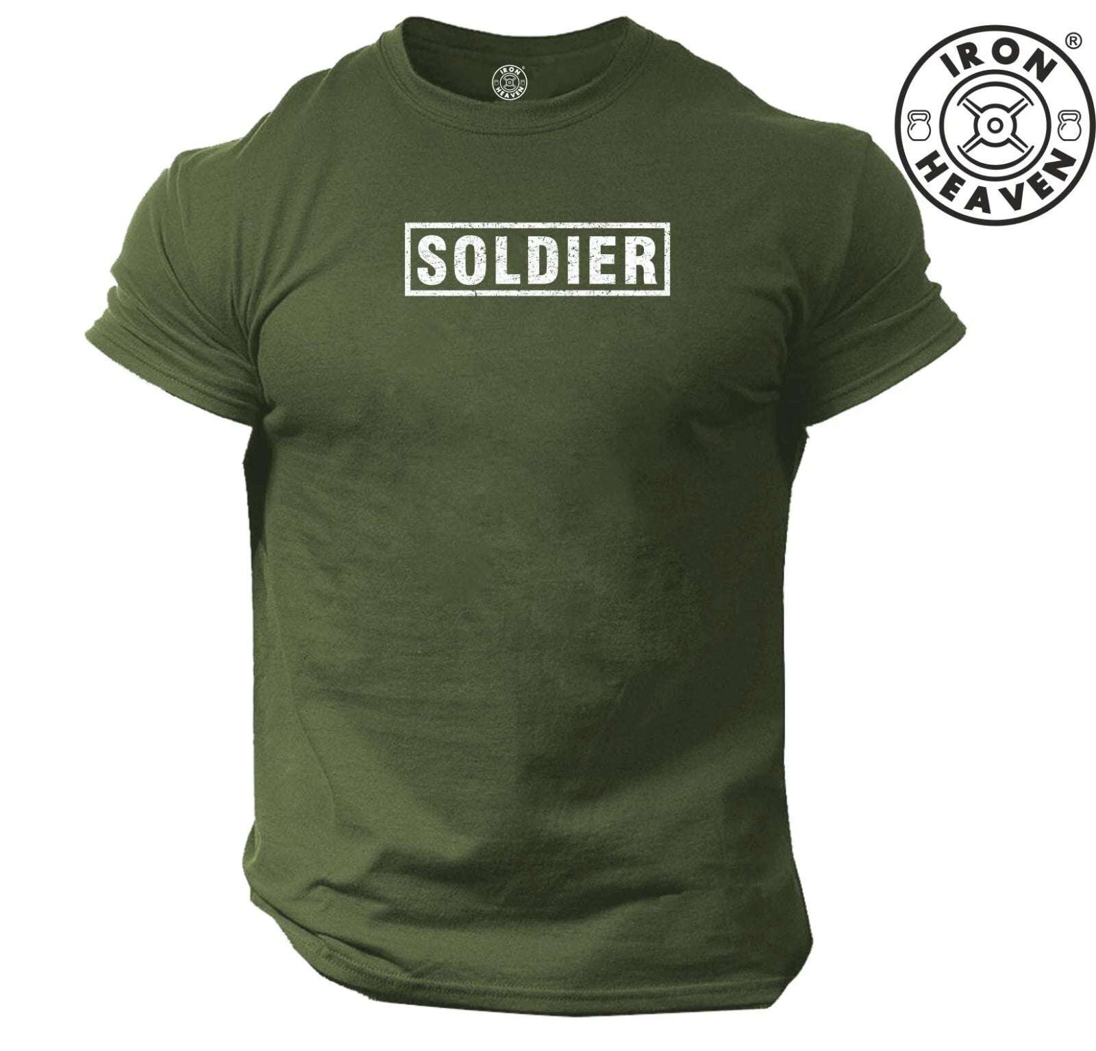 Soldier T Shirt Gym Clothing Bodybuilding Training Workout Exercise Army MMA Top