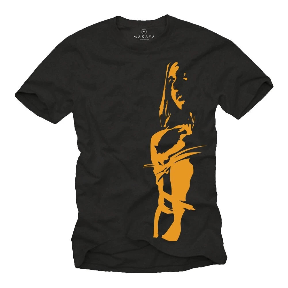 SEXY MENS FETISH SHIRT WITH RUDE BONDAGE GRAPHIC DESIGN - SHORT SLEEVE PORNO TEE