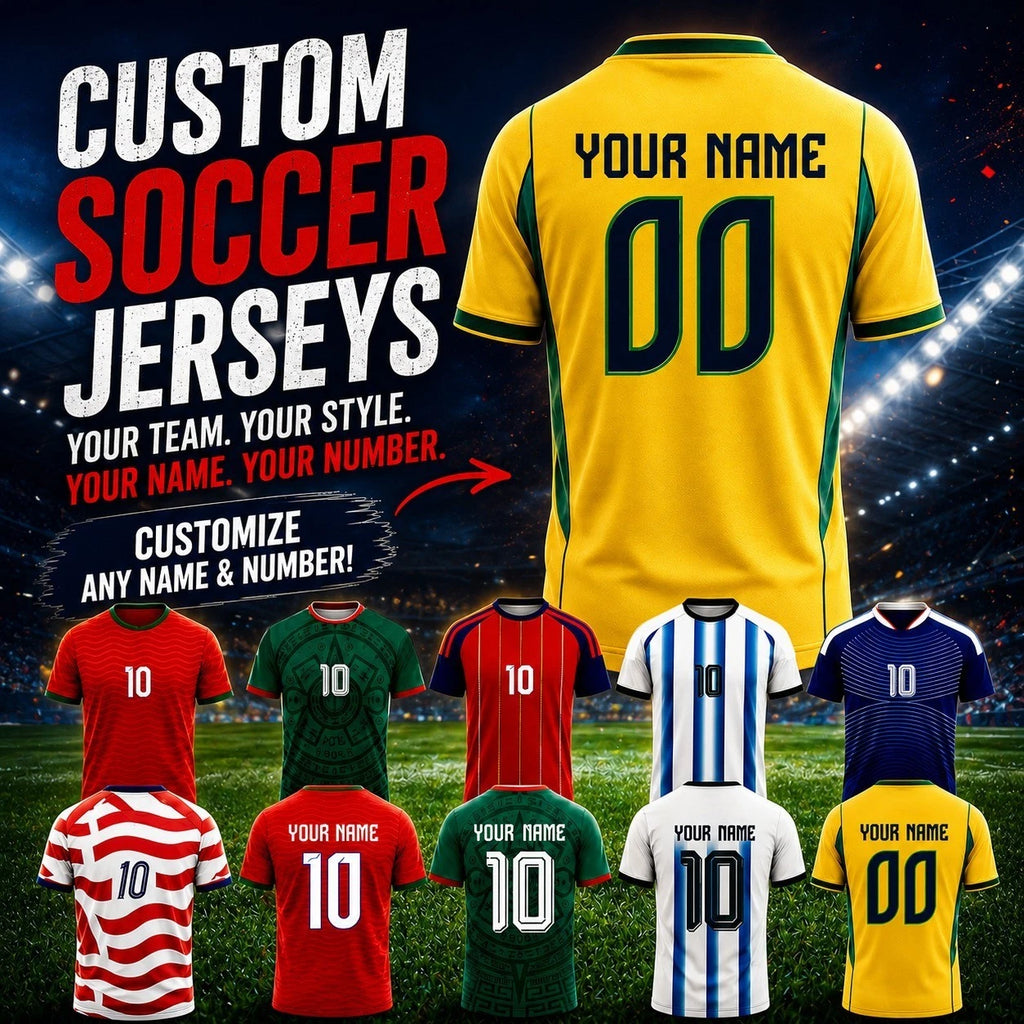 Custom Soccer Jersey Personalized Name Number Logo, USA World Cup Shirt