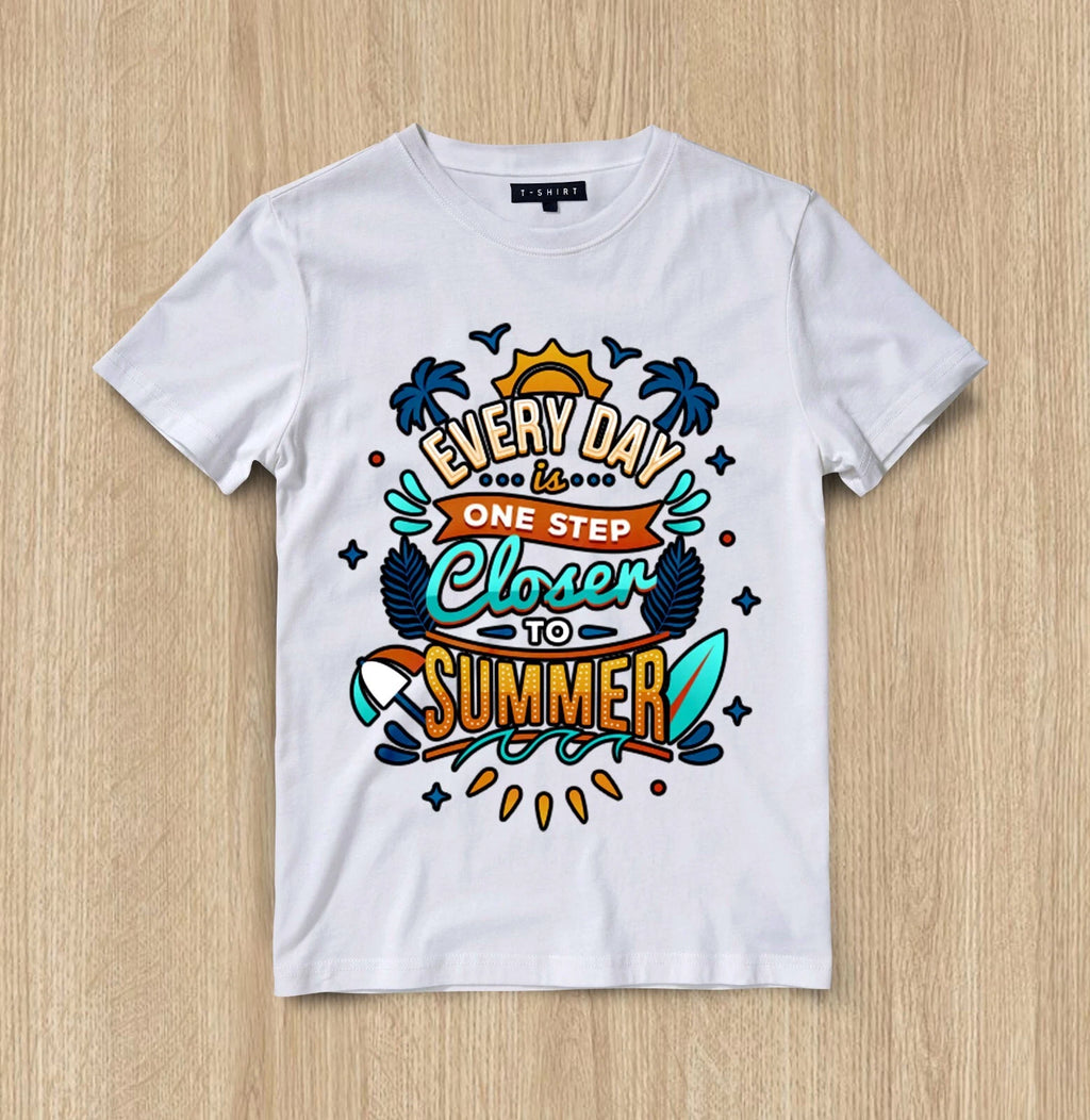 Custom The Beach Countdown Graphic T-shirt Design Unisex Jersey Short Sleeve Tee