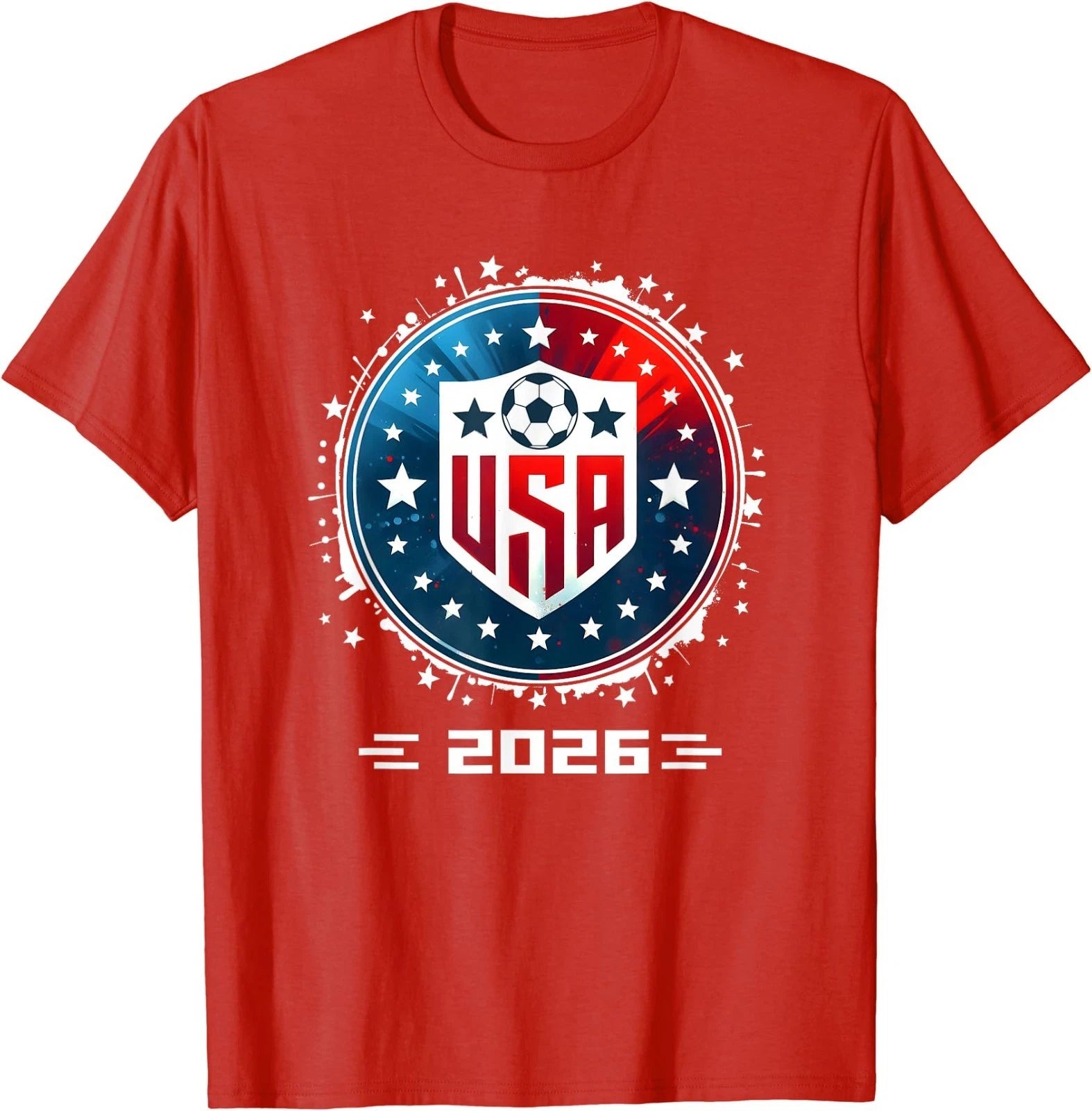 USA Soccer Player Men Soccer T-Shirt Football Fan Tee Patriotic Sports Gift