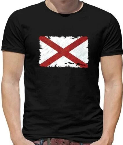 Alabama Grunge Flagge Herren T-Shirt - - USA - American Zustand -