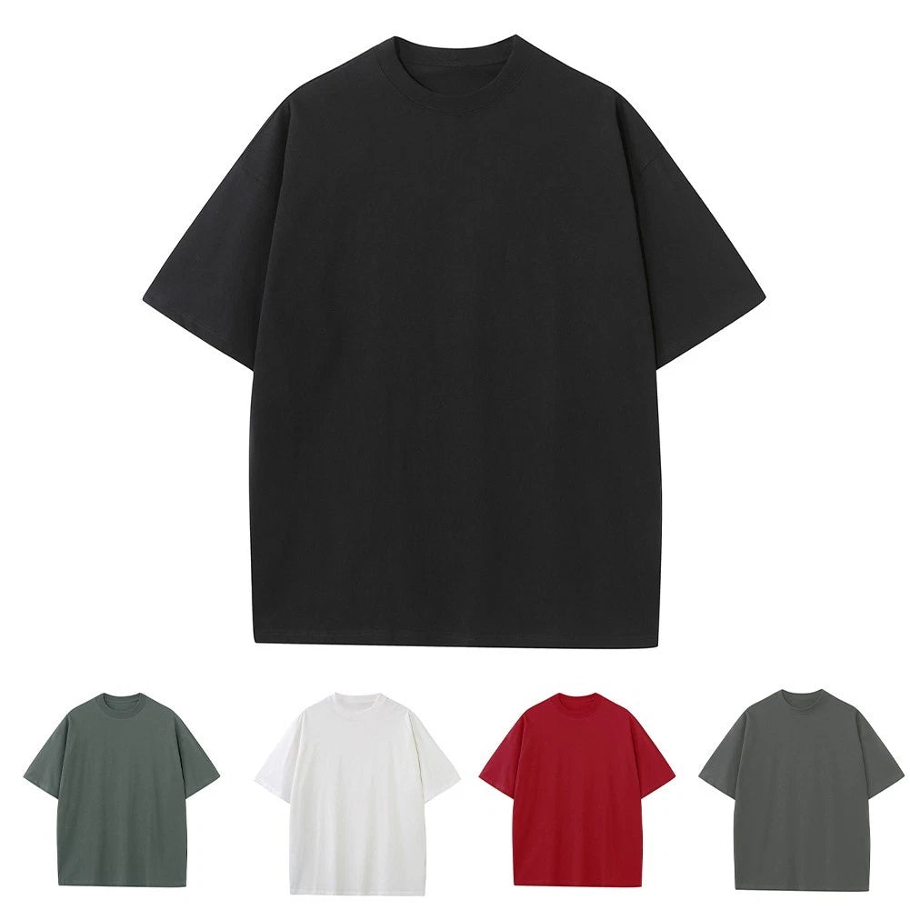 Men's Polyester T Shirt Loose Fit Short Sleeve Round Neck Casual Streetwear Top