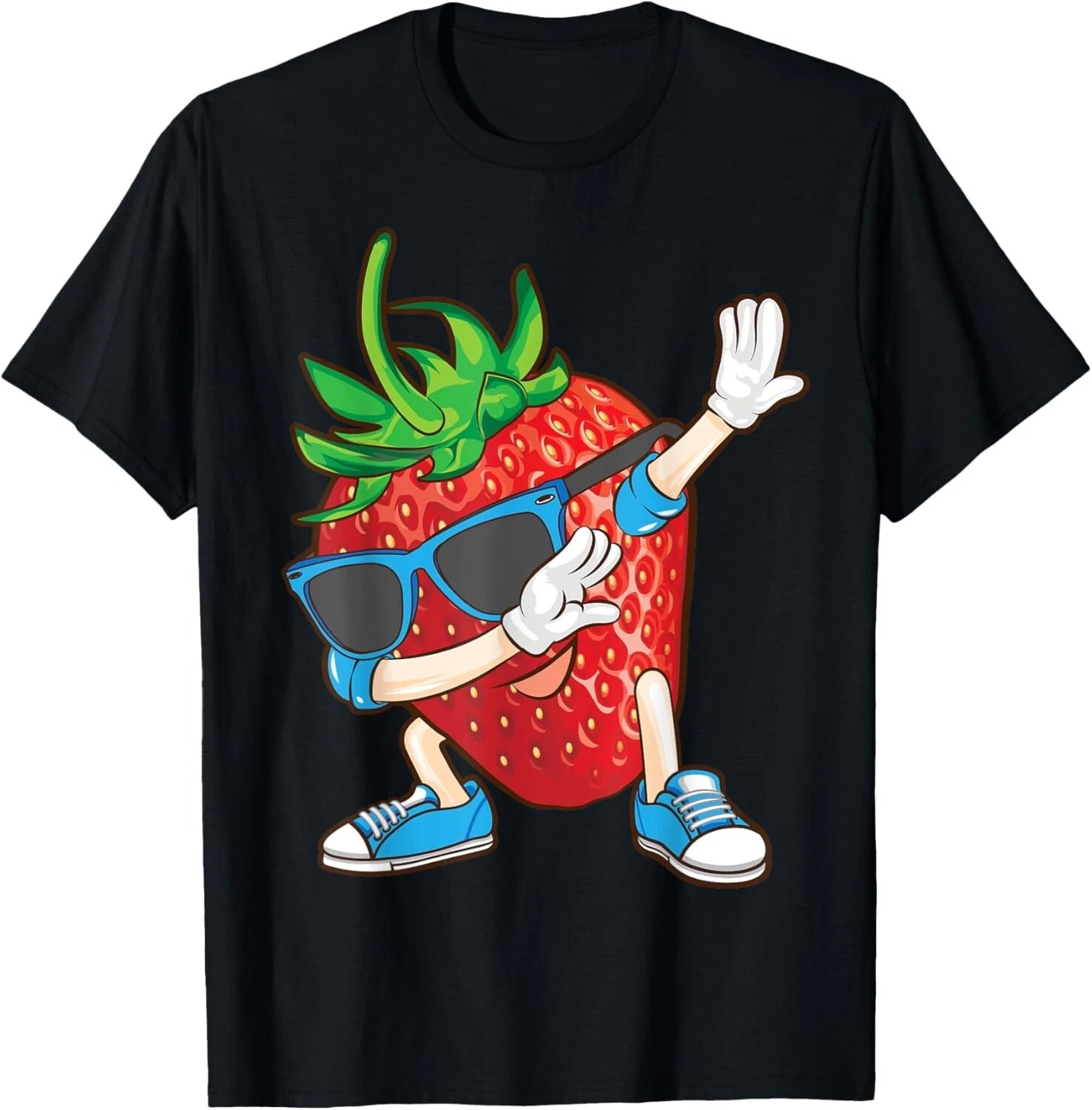 Cool Dabbing Strawberry | Funny Love Dancer Sweet Fruit Gift Unisex T-Shirt