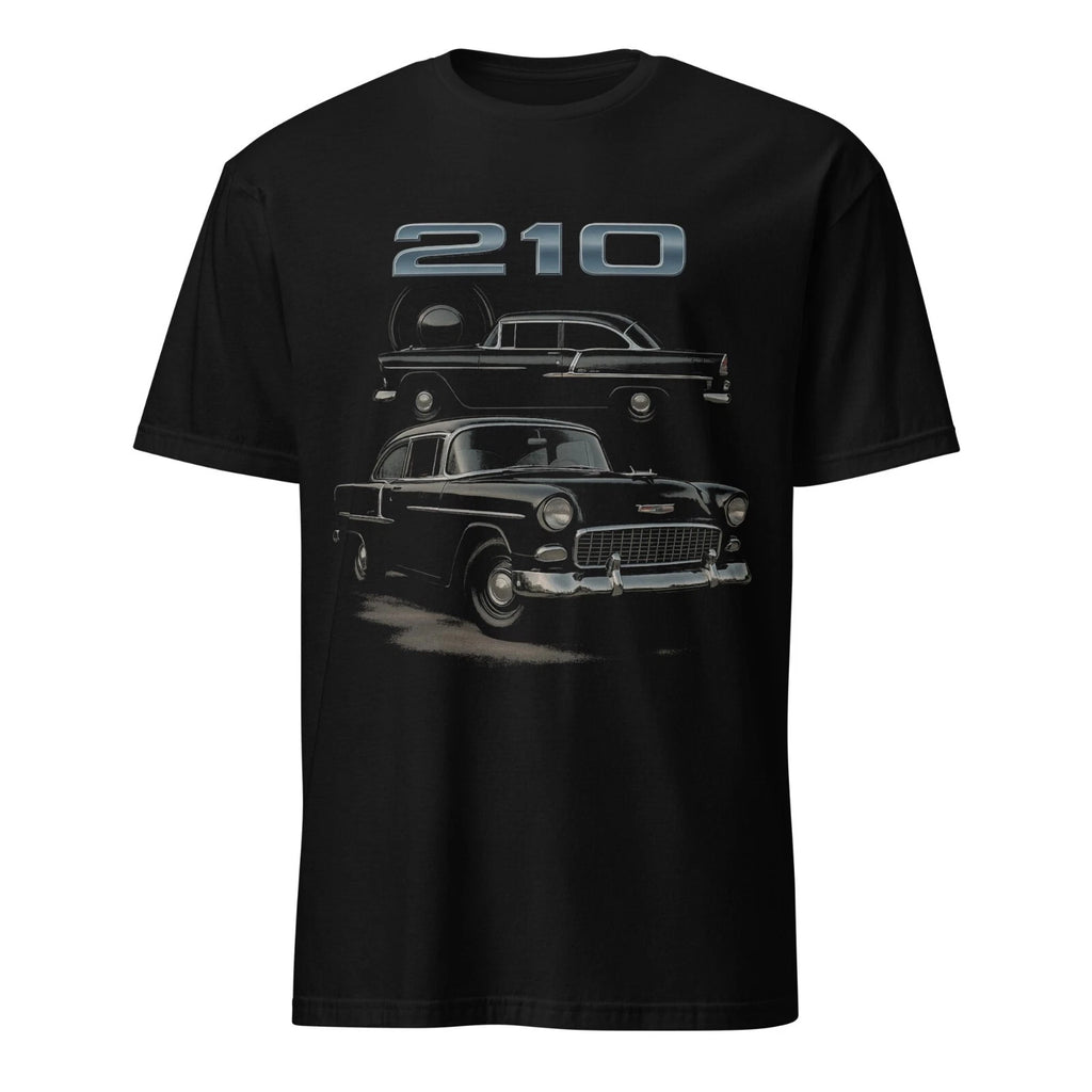 1955 Chevy 210 Classic Car T-Shirt – Vintage Black Hot Rod Graphic Tee