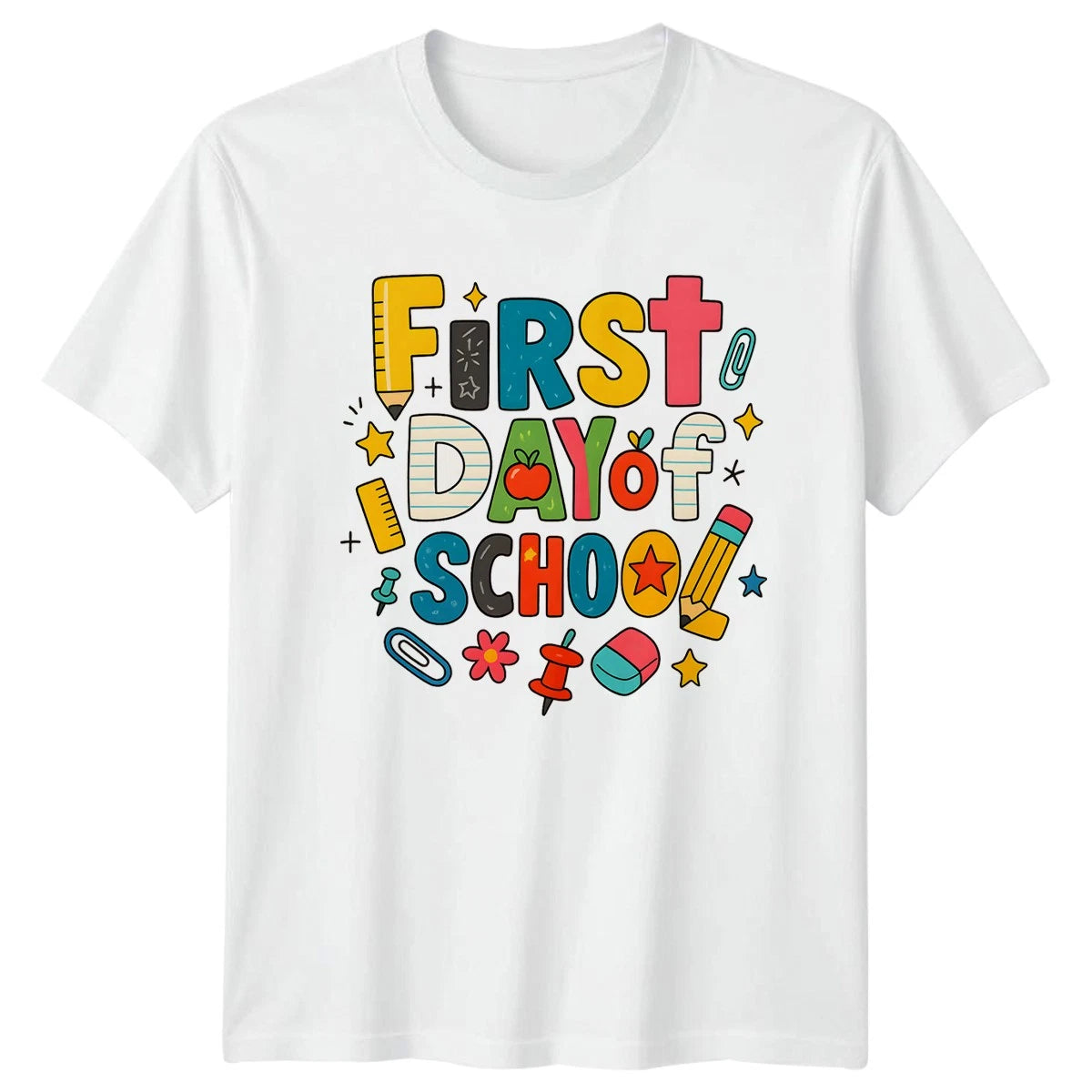 First Day Of School Womens T-Shirt Kindergarten Teacher Back To School