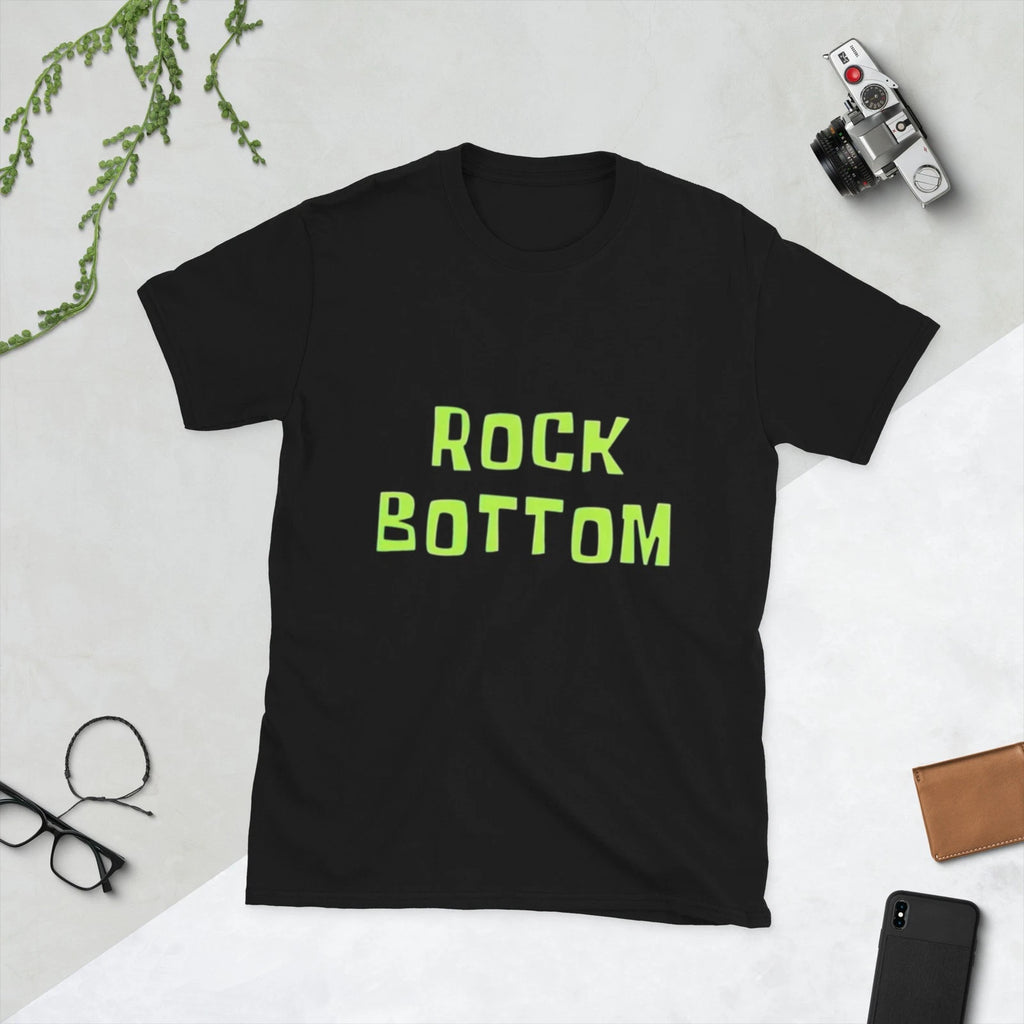 SpongeBob Inspired (Rock Bottom) funny Graphic Tee Black Streetwear Y2K unisex