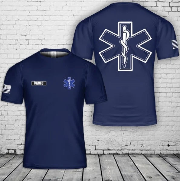 Custom EMS EMT Paramedic T-Shirt 3D