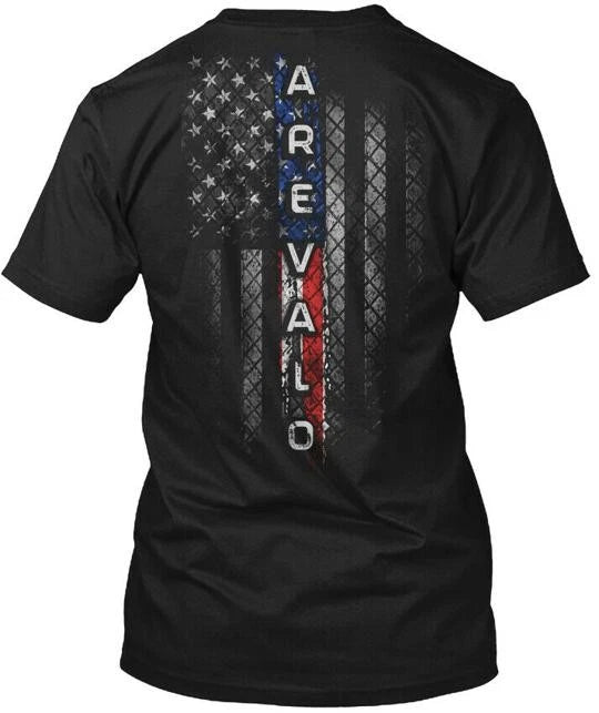 Unique Arevalo Family American Flag T-Shirt Made in the USA Size S to 5XL
