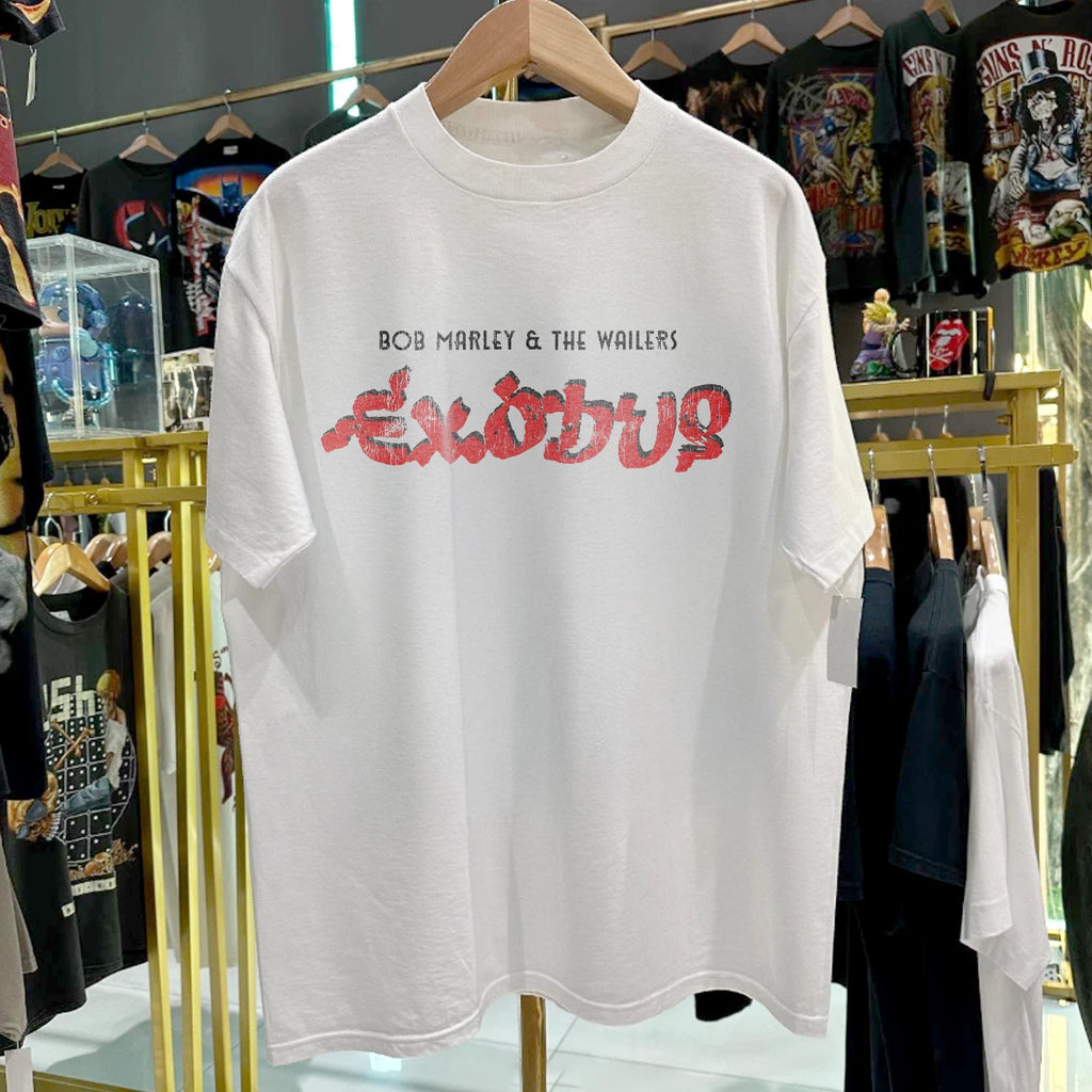 70s Exodus Bob Marley And The Wailers Washed T-Shirt White M