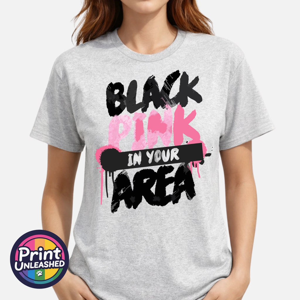 BLACKPINK T-Shirt KPOP Band In Your Area Graphic Tee Unisex Top Kids Teen Adult