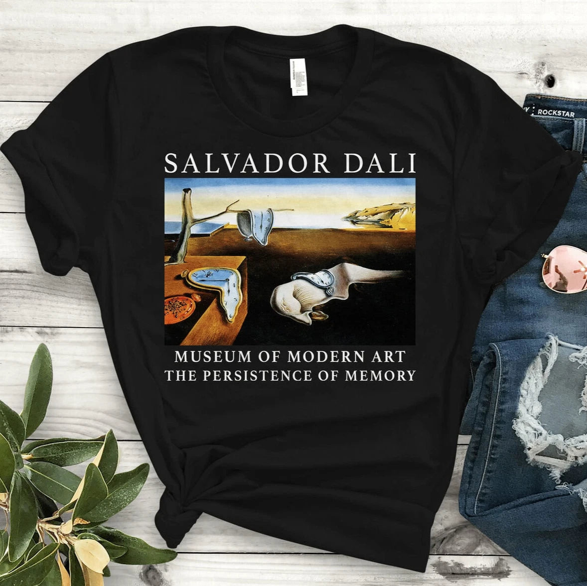Salvador Dali The Persistence of Memory Surrealist Art MoMA Vintage  Unisex Tee