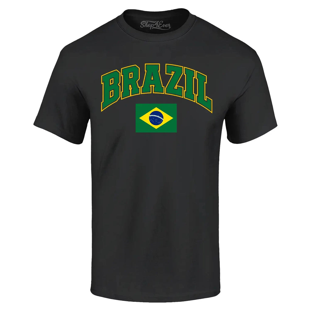 Brazil Flag Soccer Season Football T-shirt Brazilian Flag Shirt