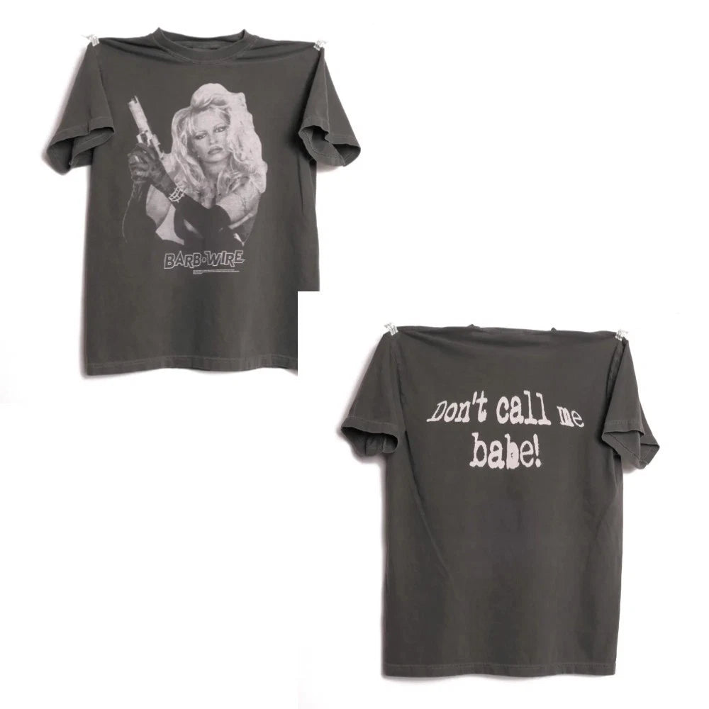 Barb Wire Pamela Anderson Movie Tee Don't Call Me Babe Faded 1996 Size S-5XL