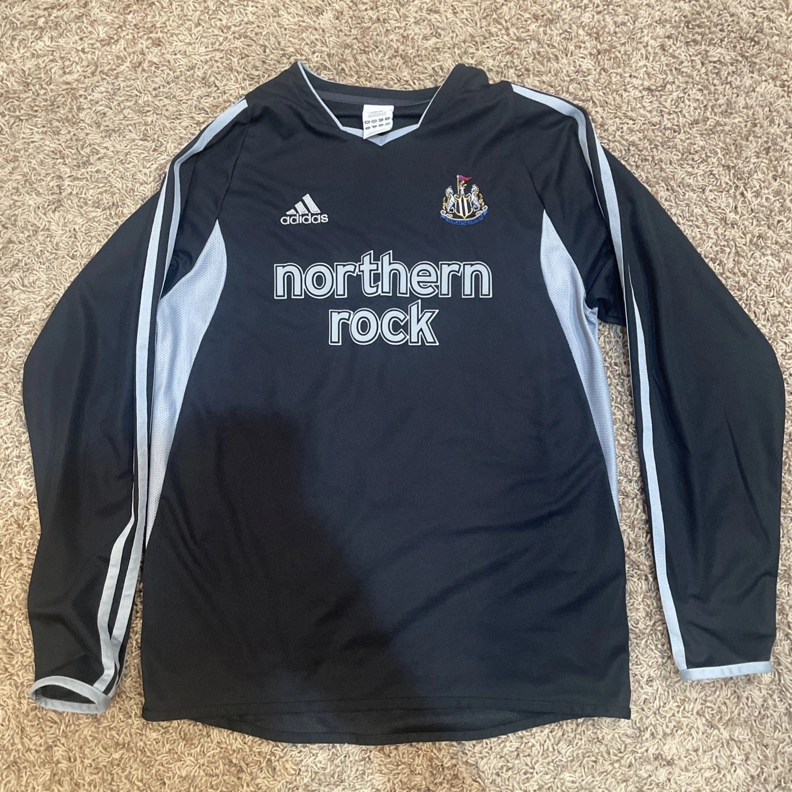 Vintage Adidas Men`s Y2K New Castle United 2003 2004 Football Soccer Jersey