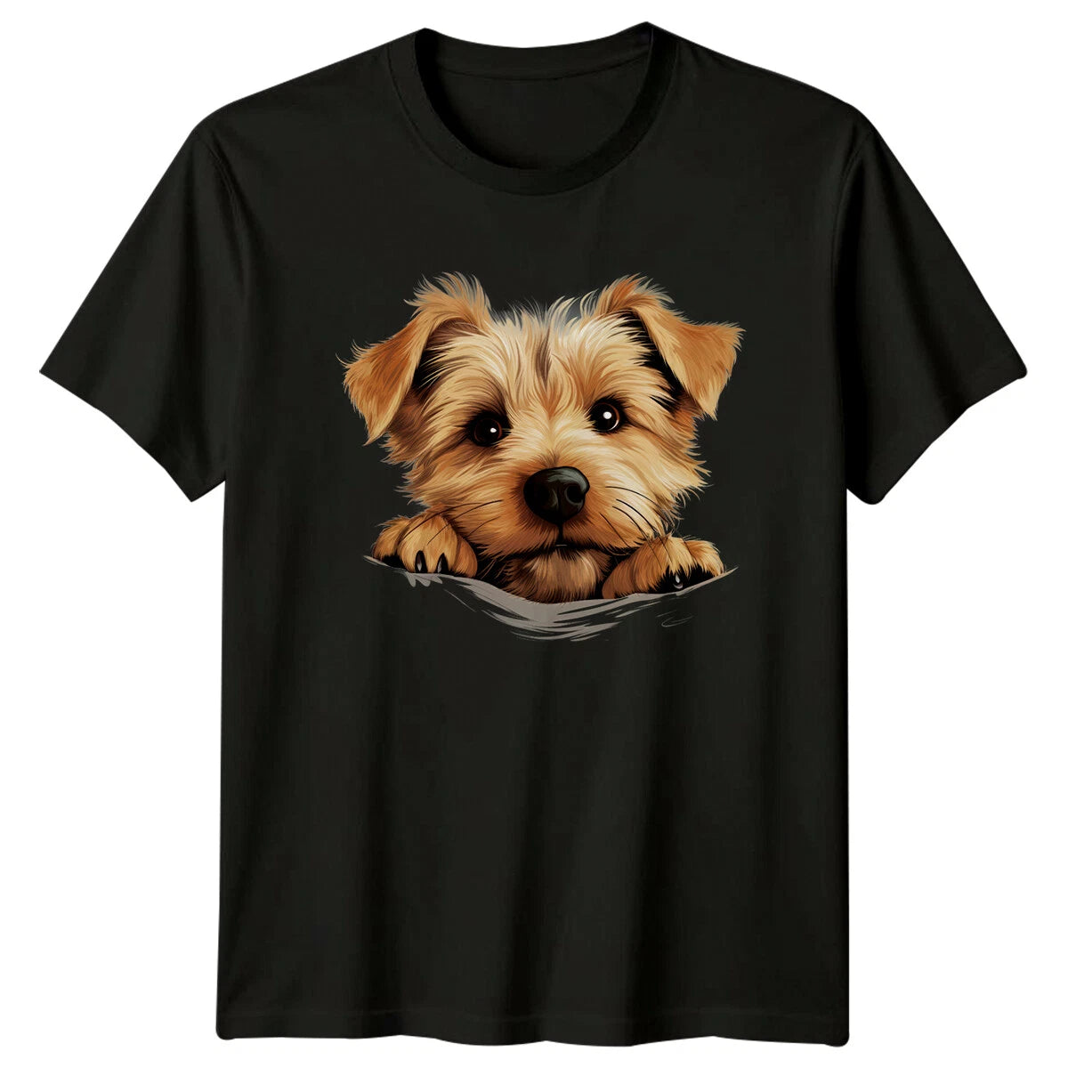 Cute Yorkshire Terrier Dog Peek-A-Boo Pet Lovers Graphic T-Shirt
