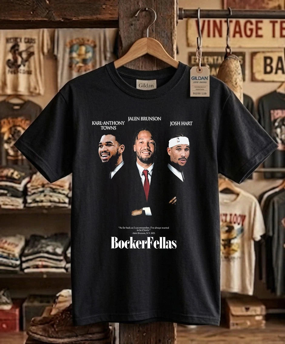New York Basketball BockerFellas T-Shirt Vintage Movie Style Parody Tee