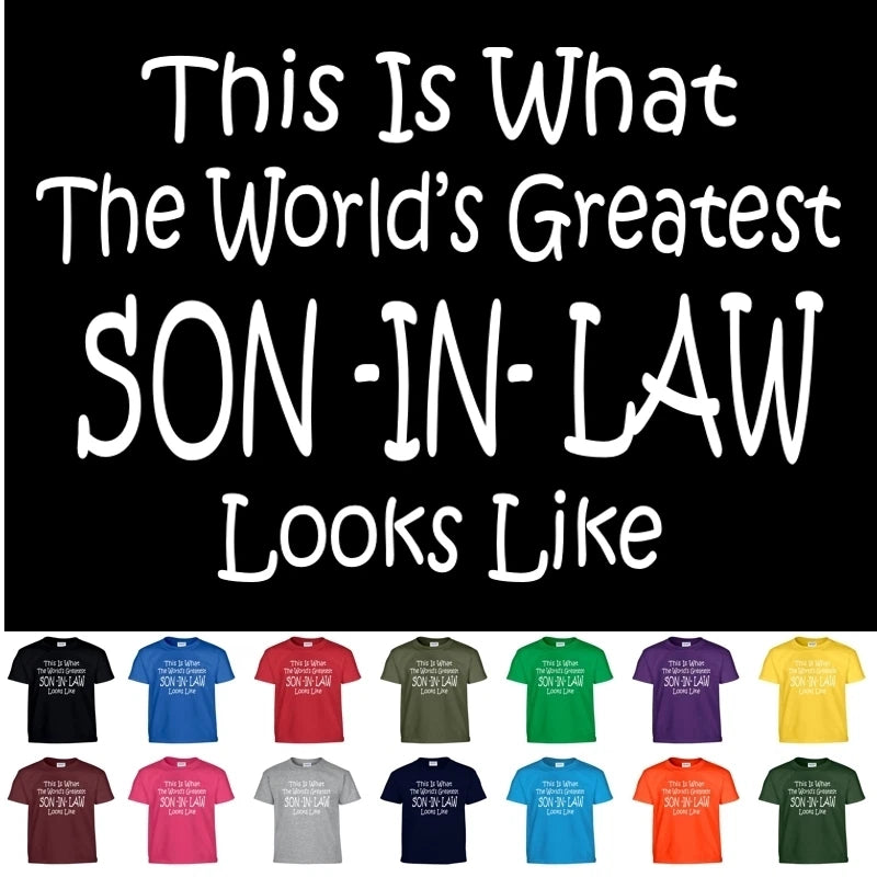 Worlds Greatest Son In Law T Shirt Funny  Groom Wedding Gift Tee