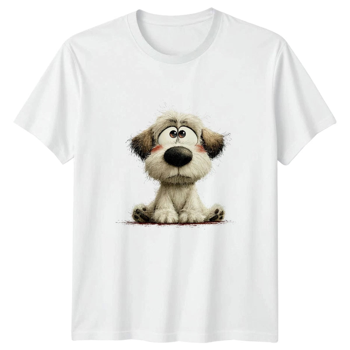 Cute Scruffy Puppy Dog T-Shirt Pet Art Gift For Him And Her