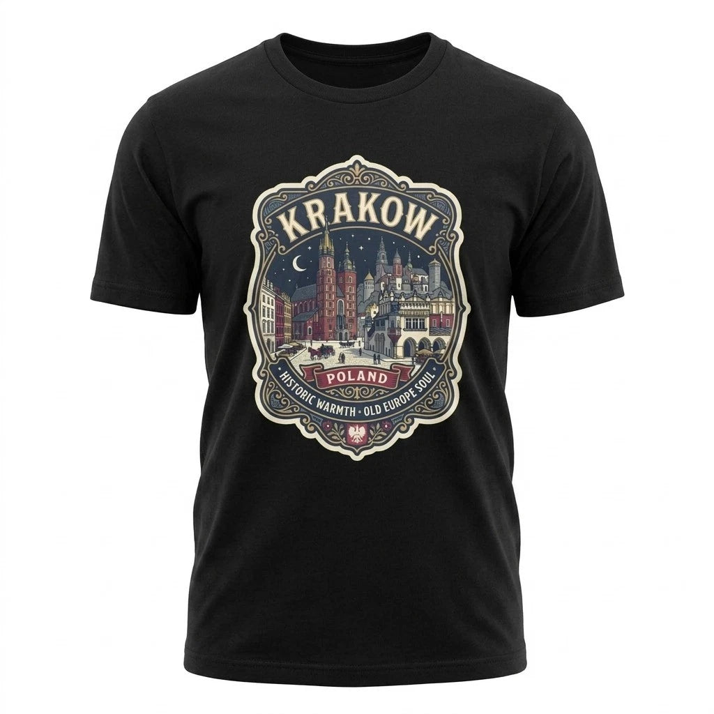 Krakow Poland Old Town Graphic T-Shirt Unisex Travel Tee