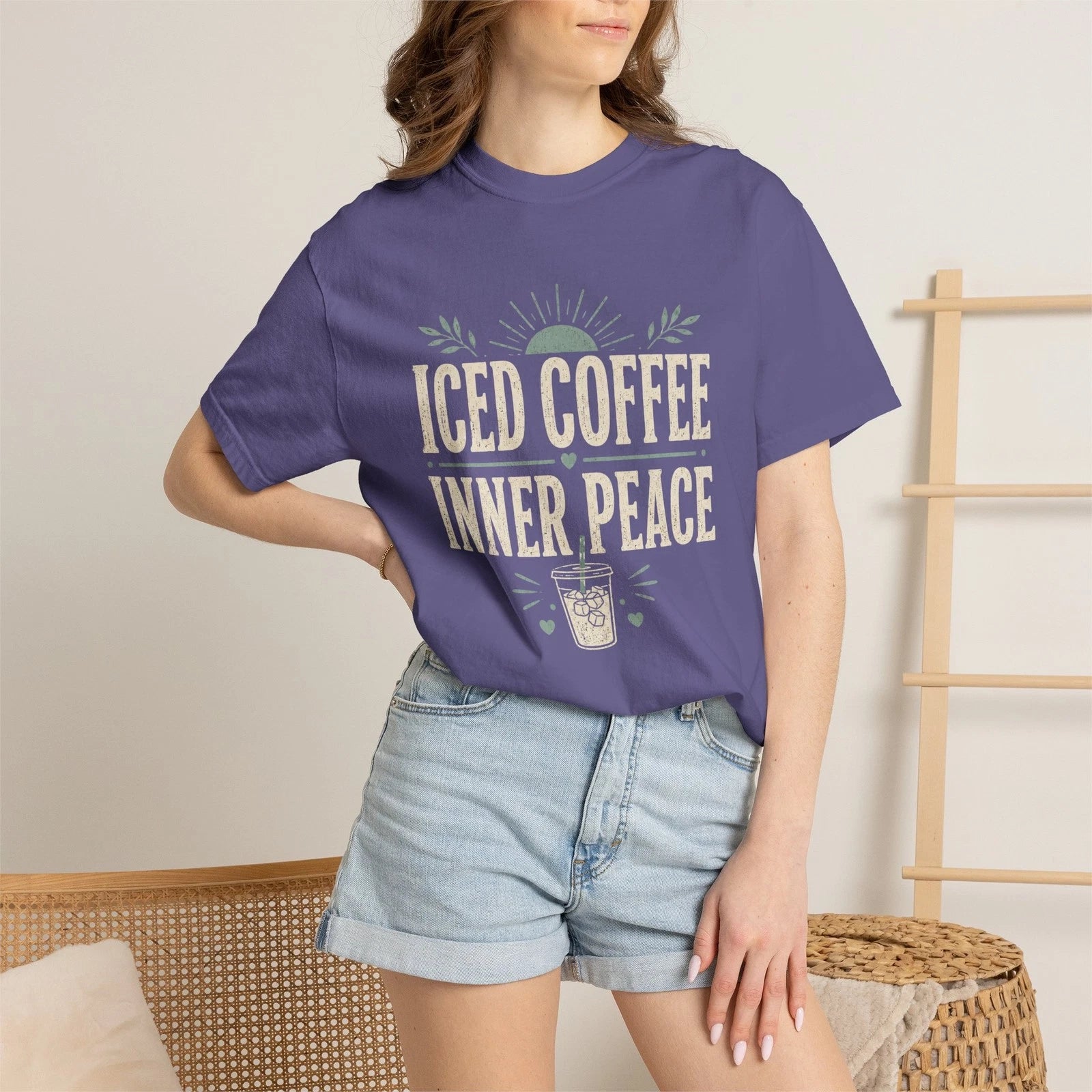 Iced Coffee Inner Peace T-shirt | Coffee Graphic Tee