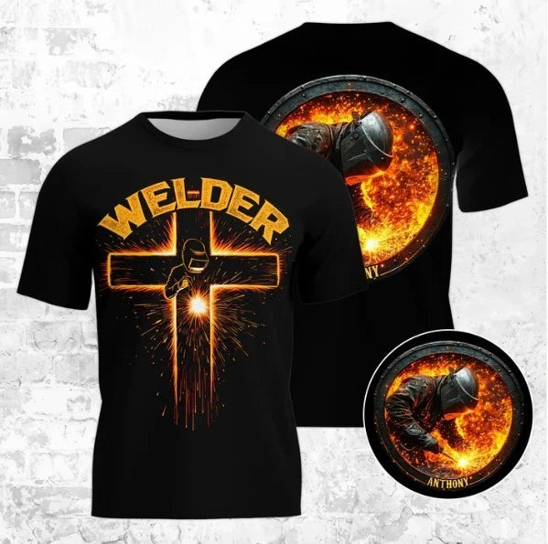 Custom Welder Apparel, Father's Day 3D T-shirt