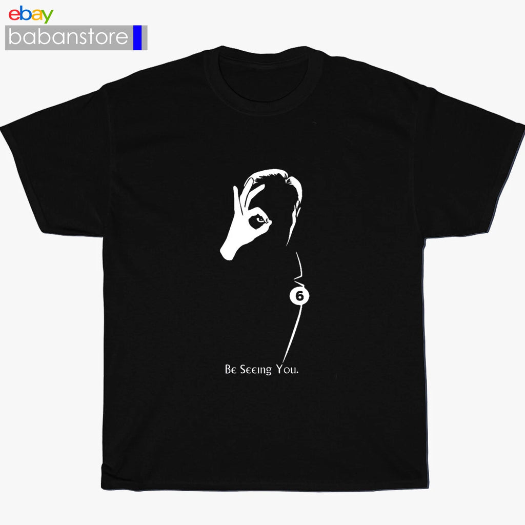 New The Prisoner Be Seeing You Old Movie Black/Grey/Navy T-Shirt Size S-3XL