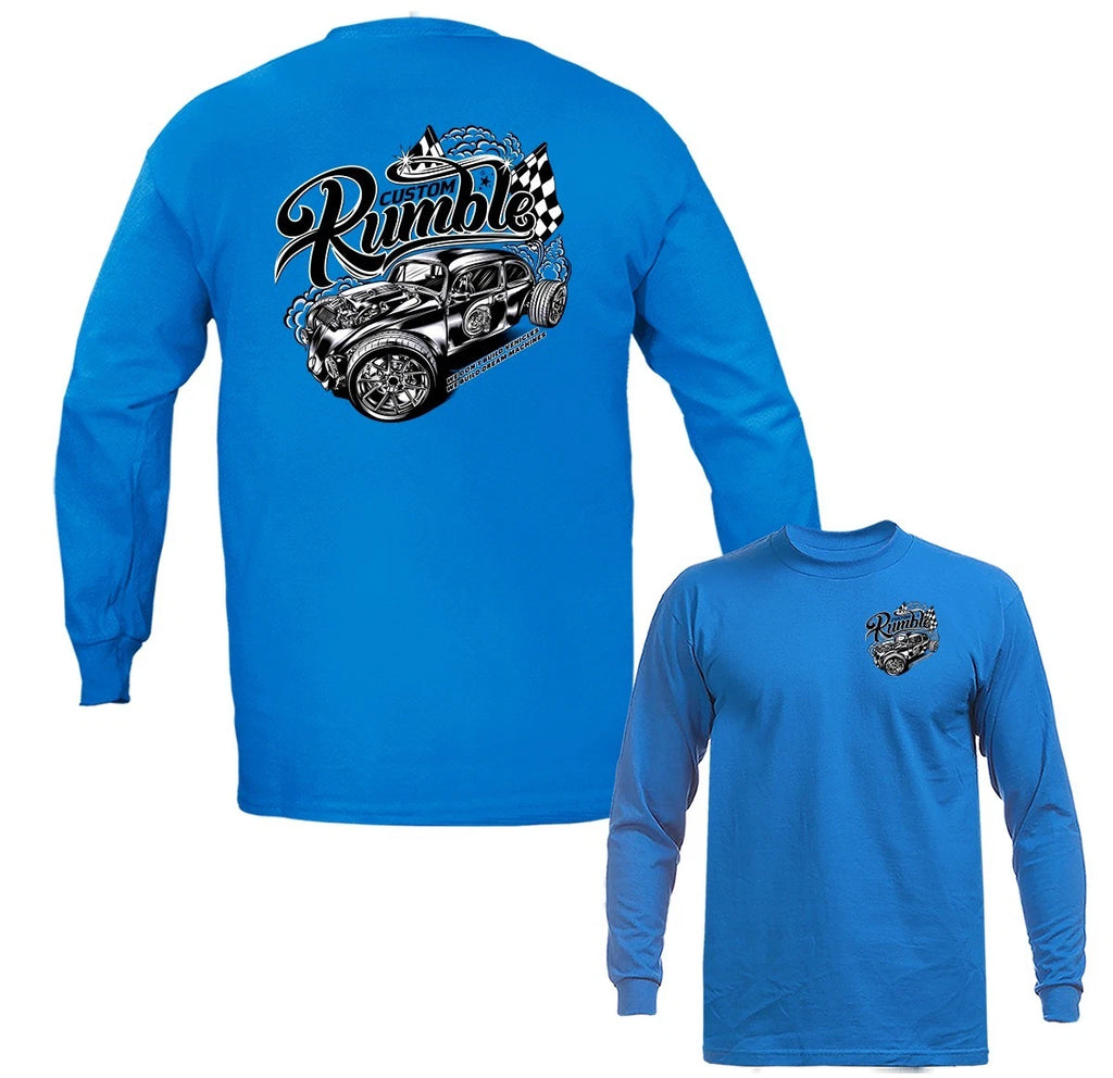 Custom Rumble Hot Rod Classic Vintage Custom Vehicle Car Long Sleeve T-Shirt