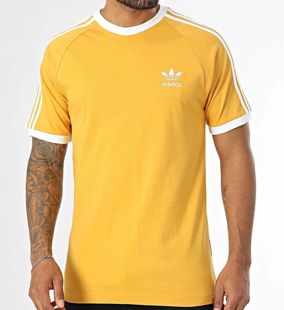 NEW MEN'S ADIDAS ORIGINALS 3-STRIPES CALIFORNIA TEE SHIRT ~SIZE LARGE ~ IZ2370
