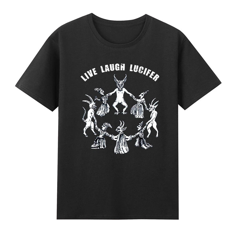 Live Laugh Lucifer Horror Satan Satanic Demonc Devil Goat T-Shirt