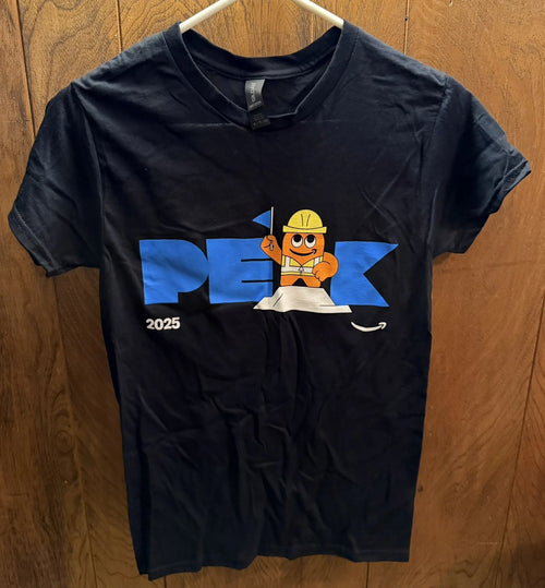 Amazon Logo Peak 2025 Black T-Shirt Size Extra Small New