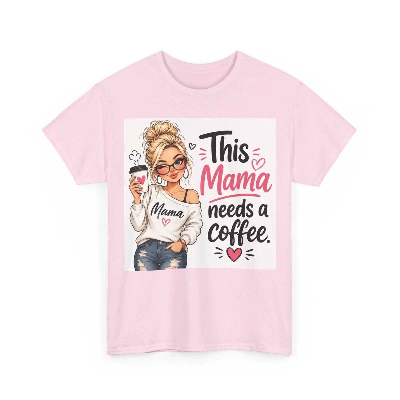 This Mama Needs a Coffee T-Shirt | Mom Coffee Tee, Cute Mom Graphic |Mother Gift