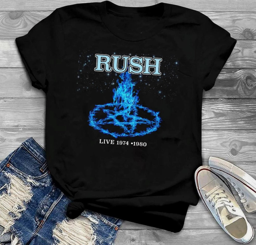 Rare RUSH Shirt Rush Live 1974 S-234XL Gift Family shirt