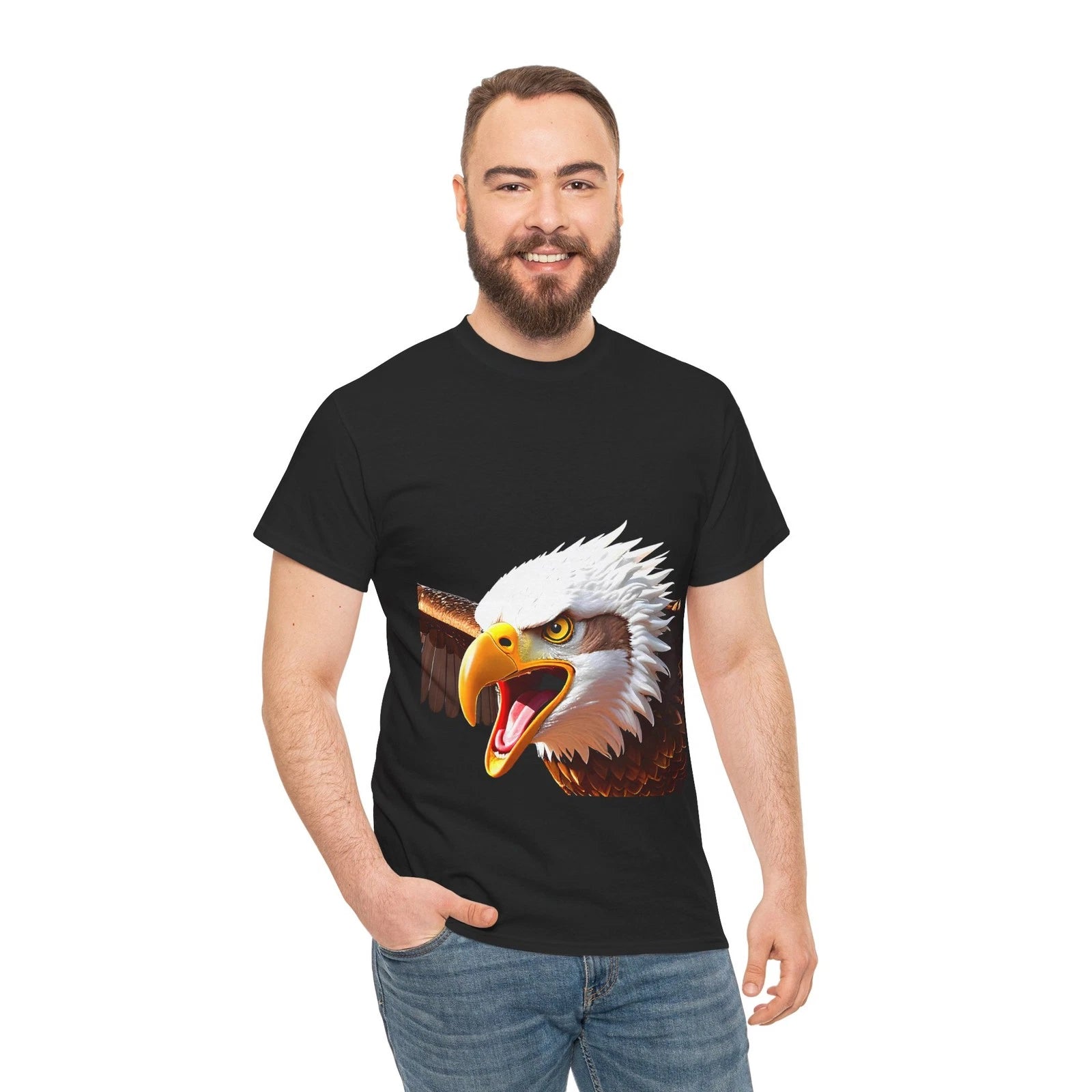 Screaming Bald Eagle T-Shirt | Flying Eagle Artwork