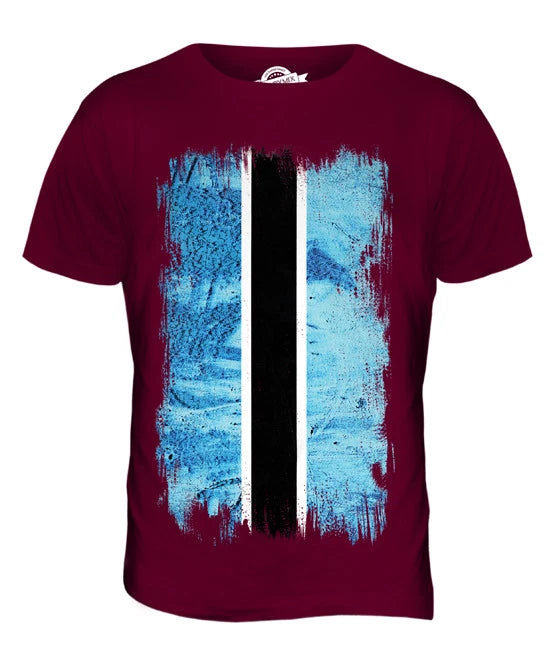 BOTSWANA GRUNGE FLAG MENS T-SHIRT TEE TOP MOTSWANA FOOTBALL BOTSWANAN GIFT SHIRT