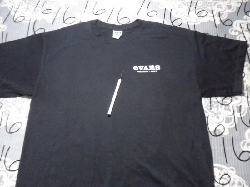 Large- Damaged / Evans Premium Lager T- Shirt