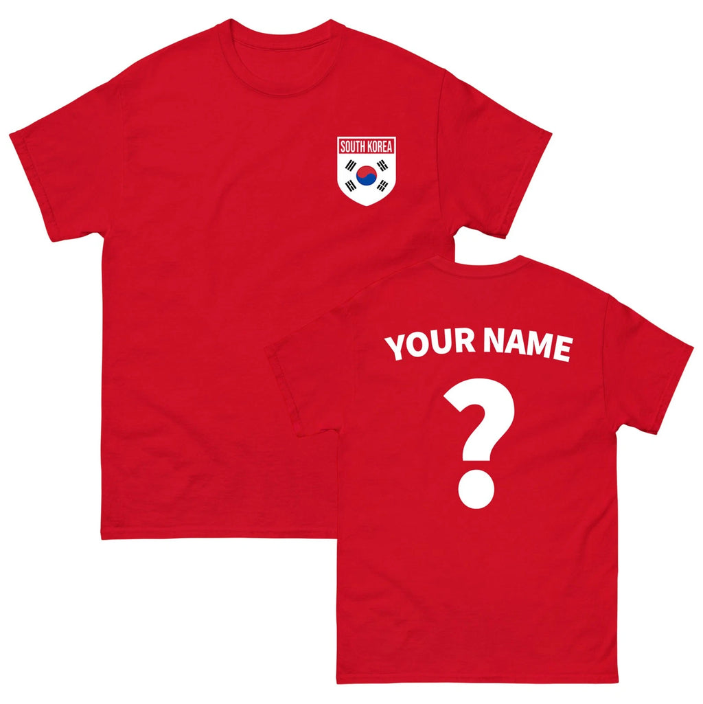 Personalised South Korea Badge football T Shirt,Custom Name &number Football Tee