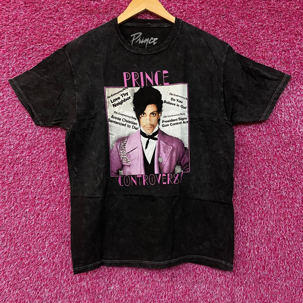 Prince Controversy Washed Acid-Wash Graphic T-Shirt Large